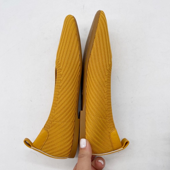 Everlane Womens The Day Glove in ReKnit Mustard Yellow Flats Size 7.5 Balletcore - Picture 8 of 12